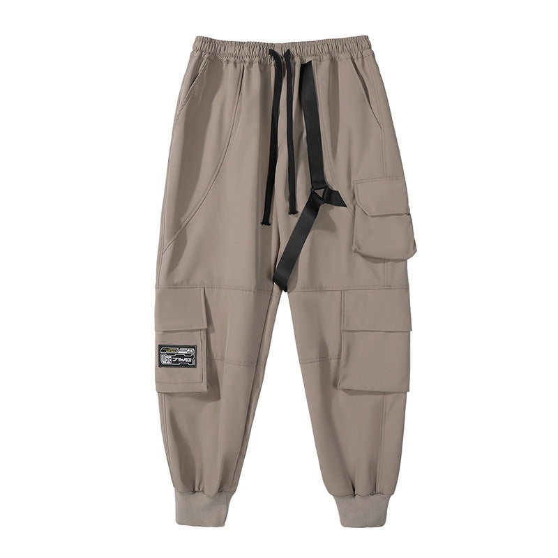 Pantalones Casuales de Hombre con Diseño de Ropa de Trabajo Multibolsillos