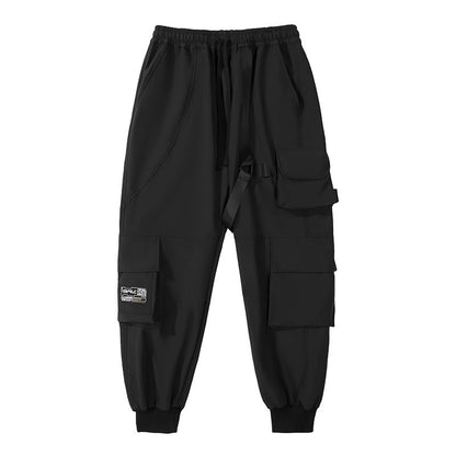 Pantalones Casuales de Hombre con Diseño de Ropa de Trabajo Multibolsillos