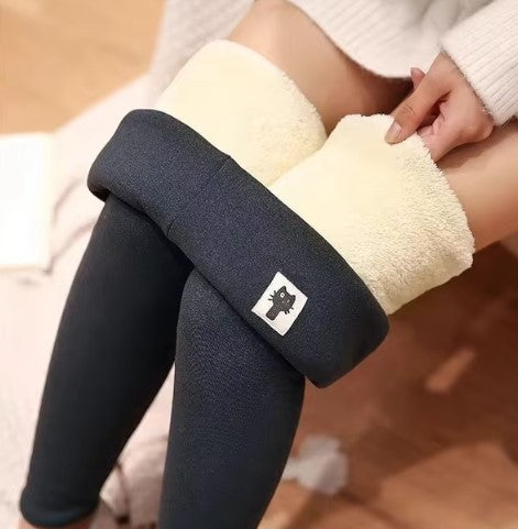 Pantalones Cálidos Ajustados de Cintura Alta