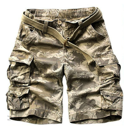 Pantalones Cortos de Trabajo Casual para Hombre con Múltiples Bolsillos