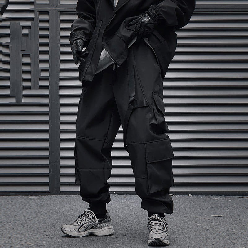 Pantalones Casuales de Hombre con Diseño de Ropa de Trabajo Multibolsillos