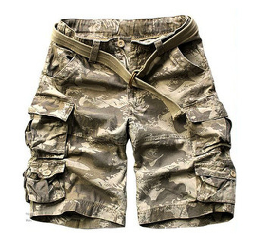 Pantalones Cortos de Trabajo Casual para Hombre con Múltiples Bolsillos