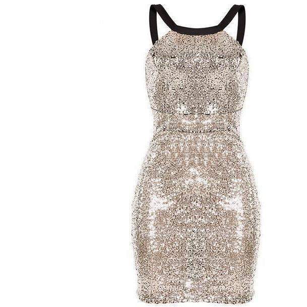 Vestido Sexy Sin Espalda con Cuello Halter para Fiestas