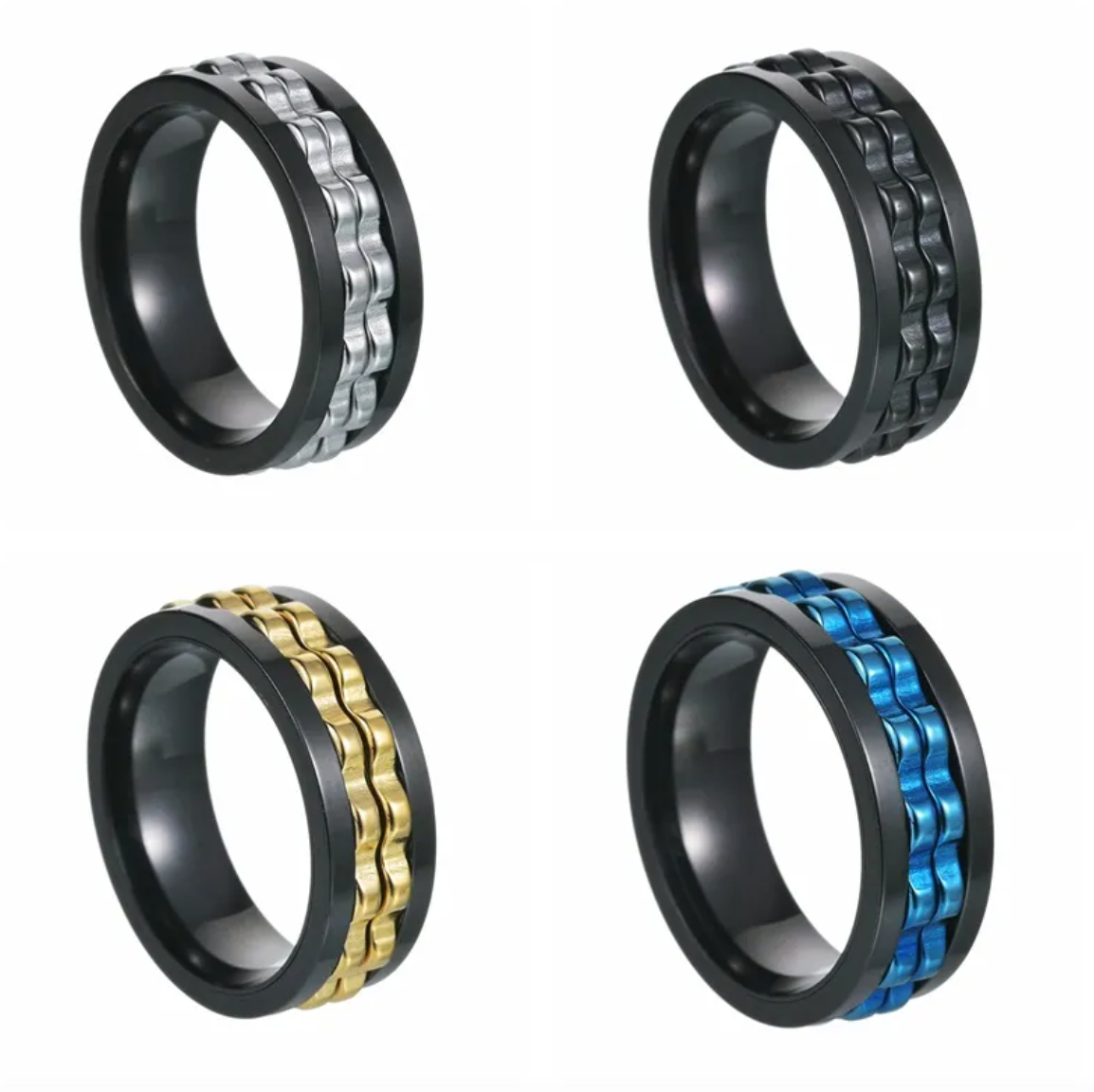Anillo de Descompresión con Engranajes - Acero Inoxidable, No se Desvanece ENVIO GRATIS
