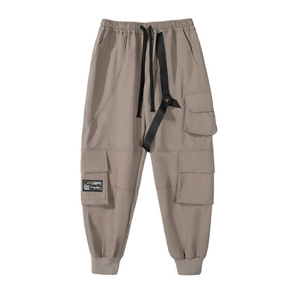 Pantalones Casuales de Hombre con Diseño de Ropa de Trabajo Multibolsillos