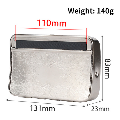 Metal Tobacco Roller and Cigarette Case for Men