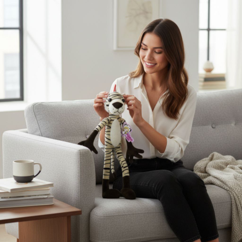 Peluche de tigre blanco de 65cm. Envío gratis